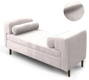 Recamier Casal Queen 160cm Turim Veludo Cristal Bege - Simbal - Bege