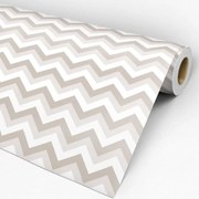 Papel de parede adesivo Chevron marrom e branco