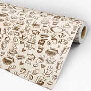 Papel de parede adesivo casual café marrom