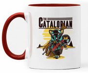 Caneca The Catalorian Mandalorian Nerd Branca com Alça Marrom