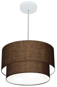Pendente Cilíndrico Café MJ-4160 Para Mesa de Jantar e Estar