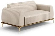 Sofá 150cm 2 Lugares Base Gold Molino D06 Suede C-309 Bege - Mpozenato