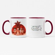 Caneca Stranger Things com Alça e Interior Vinho