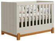 Berço Mini Cama Lotus com Frisos - Areia Fosco