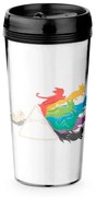 Copo De Viagem 520ml Gato Prisma Cat - Branco