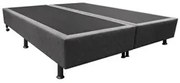 Base Box para Cama Casal King 192x203cm Bipartido Liz S05 Suede Bordad