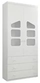 Guarda Roupa Infantil 02 Portas e 03 Gavetas Eloísa Branco - Phoenix B