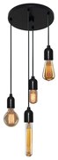 Luminária Lustre Retro Md-4162/4 Suporte Para Lâmpada / Não Inclusa - Bivolt