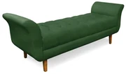 Recamier Olinda Suede 160 cm Pés Chanfrado Castanhos - D'Rossi - Verde