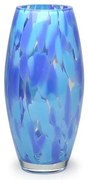 Vaso Oliva G Multicor Azul e Água-marinha Murano Cristais Cadoro