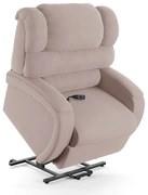 Poltrona do Papai Sala de Cinema Reclinável Kylie Elevação Lift Elétrico Veludo Rosê G23