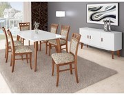 Conjunto de Jantar Milano com Cadeira Paris Miller Interiores - Mesa 1,80 com 8 Cadeiras