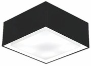 Plafon Quadrado Md-3039 Cúpula em Tecido Dupla 25/50x35cm Preto - Bivolt