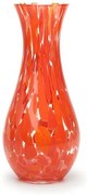 Vaso 83 Cacos Laranja Murano Cristais Cadoro