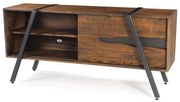 Rack Coliseu Rustic Brown com Base Aco Grafite 168cm - 44634 Sun House