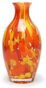 Vasinho 67 Multicor Amarelo, Laranja e Coral Murano Cristais Cadoro