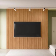 Painel Decorativo Ripado para Parede Mahalo 260x250 MDP Nature G77 - Gran Belo