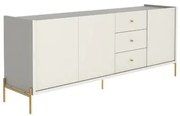 Buffet Jasper Tampo Off White Fosco Base Dourado 1,80cm  - 70385 Sun house