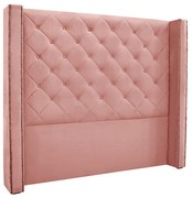 Cabeceira Decorativa King Size 2,19M Loewe Veludo Rosa G63 - Gran Belo