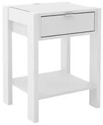 Mesa de Cabeceira 1 Gaveta AZ1016 Branco - Tecno Mobili