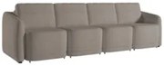 Sofá Cama Casal para Sala 436cm Polska Z08 Boucle Bege Escuro - Mpozen