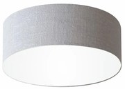 Plafon Cilíndrico Md-3046 Cúpula em Tecido 35x12cm Rústico Cinza - Bivolt