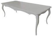 Mesa de Jantar Clássica Vintage 6 Lugares - 1,6m - Cinza Claire Provençal Kleiner