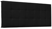 Cabeceira Painel Verona Para Cama Box Solteiro 90 cm Corino - D'Rossi - Preto