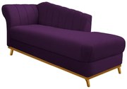 Recamier Vanessa 140cm Lado Direito Suede Roxo - ADJ Decor