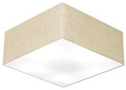 Plafon Quadrado Md-3060 Cúpula em Tecido 21/80x80cm Rústico Bege - Bivolt