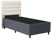 Cabeceira com Base para Cama Box Solteiro 88x188cm Hit ID5 Linho Cru/S