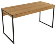 Mesa para Escritório Home Office ME4156 MDP Amendoa/Preto G69 - Gran Belo