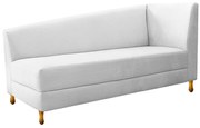 Recamier Valéria 140cm Lado Esquerdo Suede Branco - ADJ Decor