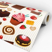 Papel de parede adesivo casual doces