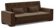 Sofá Cama Decorativo 210cm Beesley Suede Marrom G19 - Gran Belo