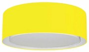 Plafon Duplo Cilíndrico Md-3038 Cúpula em Tecido 80x30cm Amarelo - Bivolt