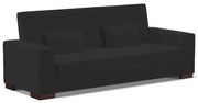 Sofá Cama Decorativo 210cm Beesley Veludo Preto G19 - Gran Belo