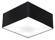 Plafon Quadrado Md-3000 Cúpula em Tecido 12/25x25cm Preto - Bivolt