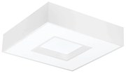 Plafon De Sobrepor Quadrado Cherry 4L E27 30X30X12Cm | Usina 4540/32 (BT - Branco Texturizado)