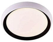 Plafon Sunny Redondo Ø50X09Cm Led 36W 3000K Bivolt Branco E Preto - Us...