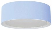 Plafon Duplo Cilíndrico Md-3037 Cúpula em Tecido 60x25cm Azul Bebê - Bivolt