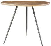 Mesa Sala de Jantar Cozinha Vivassi Redonda 107cm Grafite Madeira Maciça Driftwood G54 - Gran Belo