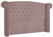 Cabeceira Cama Box Casal Queen 160cm Provença P02 Veludo Rosê - Mpozen