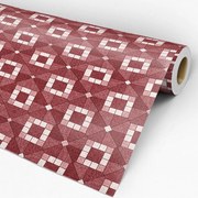 Papel de Parede pastilha vermelho bordô 0.52m x 3.00m