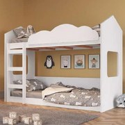 Cama Beliche Montessoriano Casinha By700 - Branco