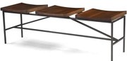 Banco Trilogy Metal Grafite Rustic Brown 140cm - 44996 Sun House