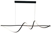 Pendente Contour 120X20X20Cm Led 30W 3000K Bivolt Preto - Usina Import...