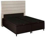 Cabeceira com Base Box Baú Casal Queen 158x198cm Hit ID5 Corano Marrom