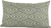 Capa almofada LYON Veludo estampado Chevron verde 30x50cm