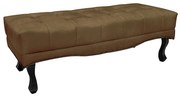 Recamier Decorativo 140cm Loewe Suede Pés de Madeira Caramelo G63 - Gran Belo